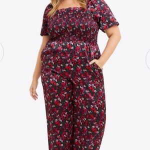 NWT Draper James Maren Floral Smocked Waist Jumpsuit - Belle Meade Floral